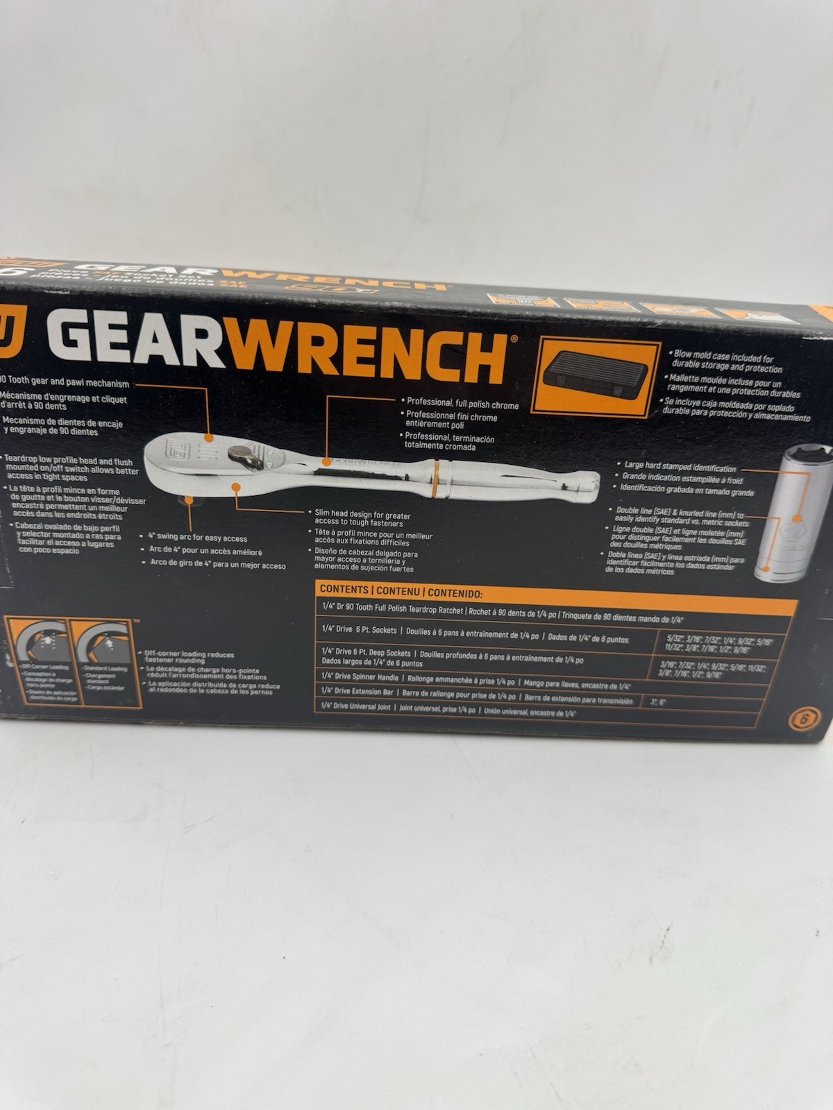 GEARWRENCH 26 Pc. 1/4″ Drive 6 Pt. Standard Mechanics Tool Set, SAE – 80312DD