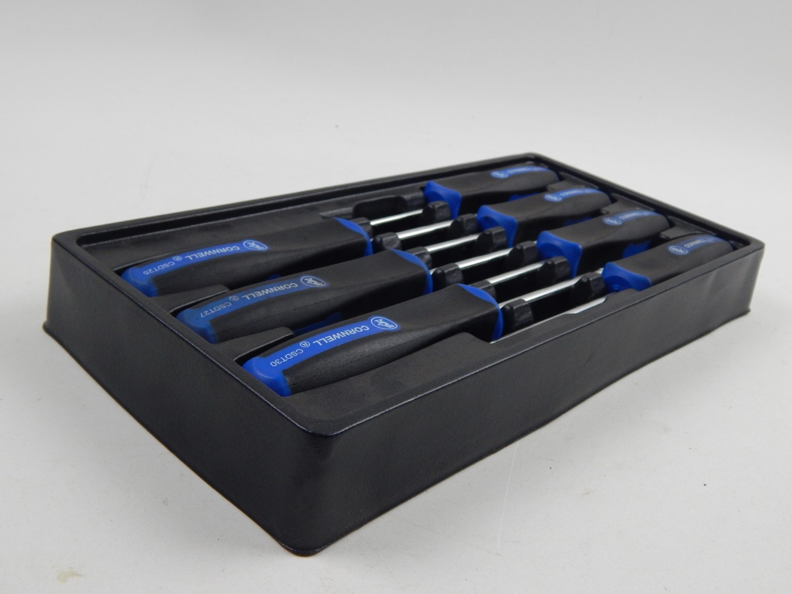 Cornwell Tools CSD7S 7pc Star Torx Screwdrivers Set T8-T30 Blue & Black w/ Tray