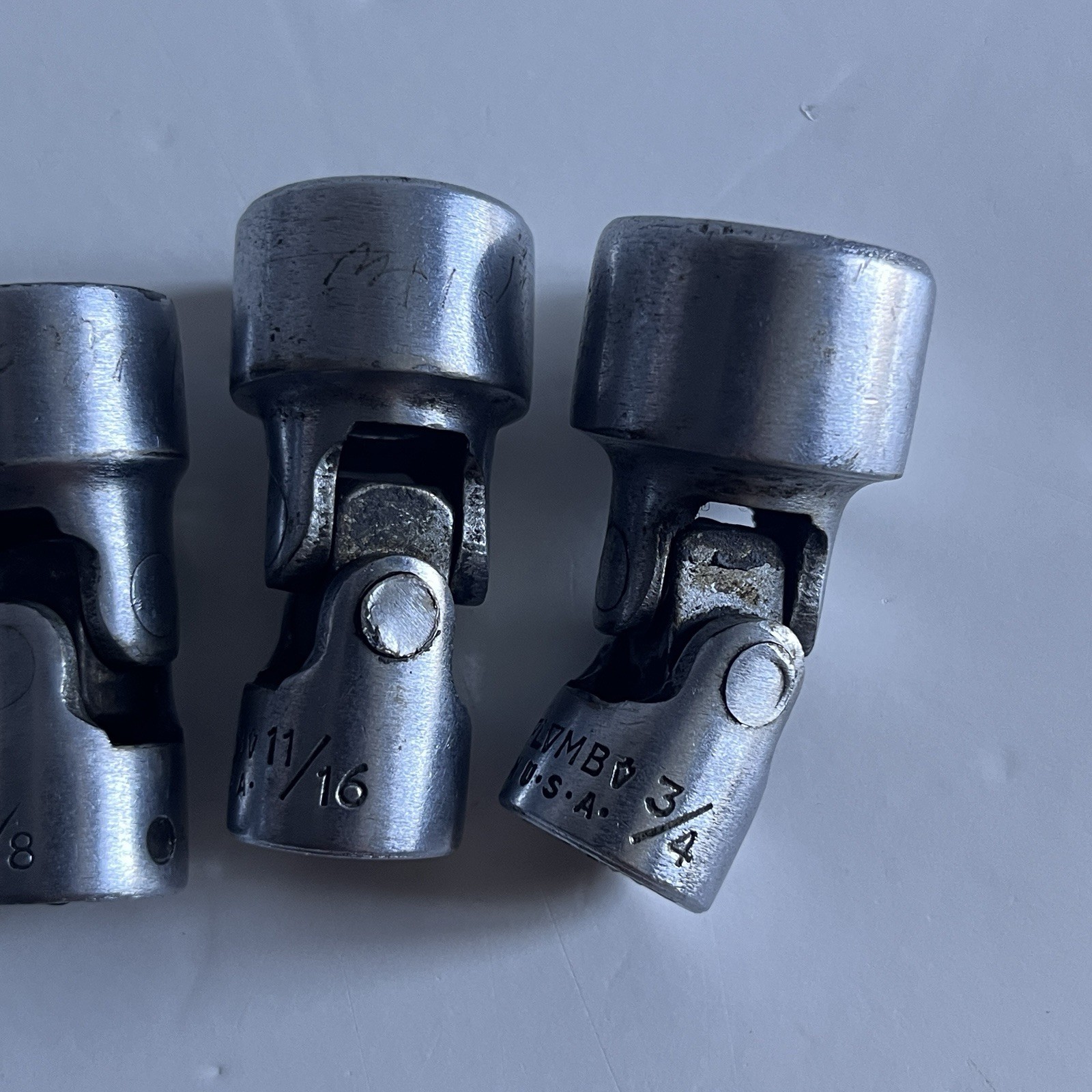 Vintage Plomb 3/8″ Swivel Socket Set Universal Joint 52XX Plvmb Plumb USA