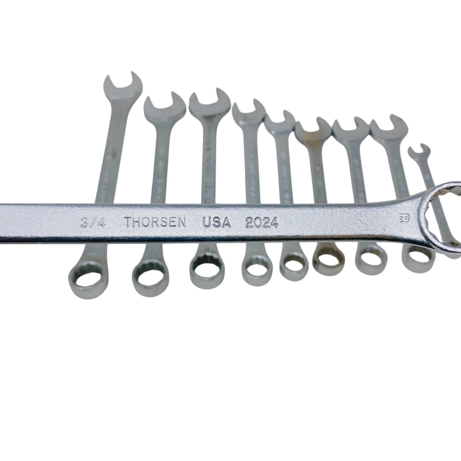 Thorsen USA Combination Wrench Lot SAE Mechanics Hand Tools Set, 10 Pcs