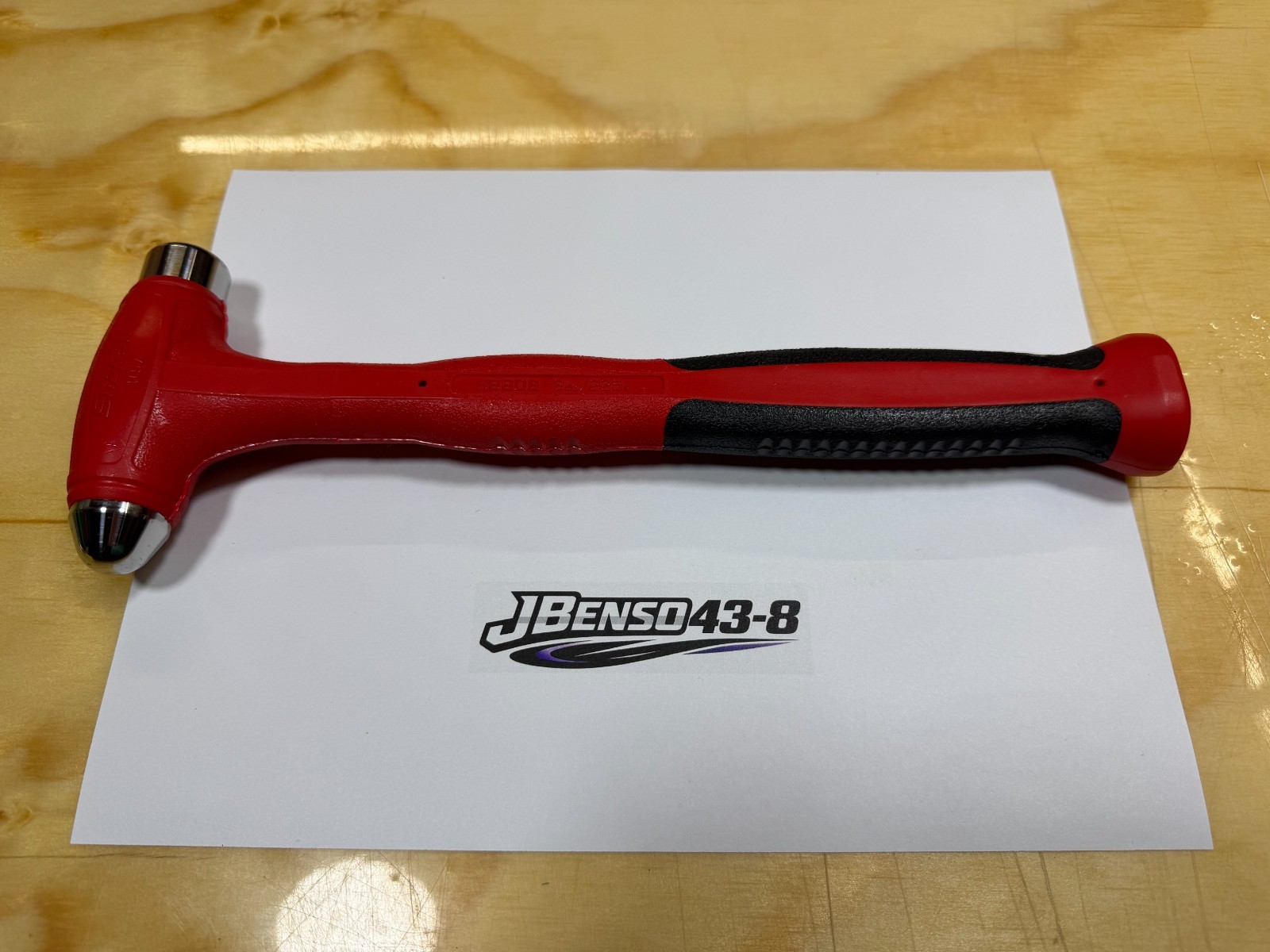 Snap-on Tools USA NEW RED 8oz / 225g Soft Grip Dead Blow Hammer HBBD8