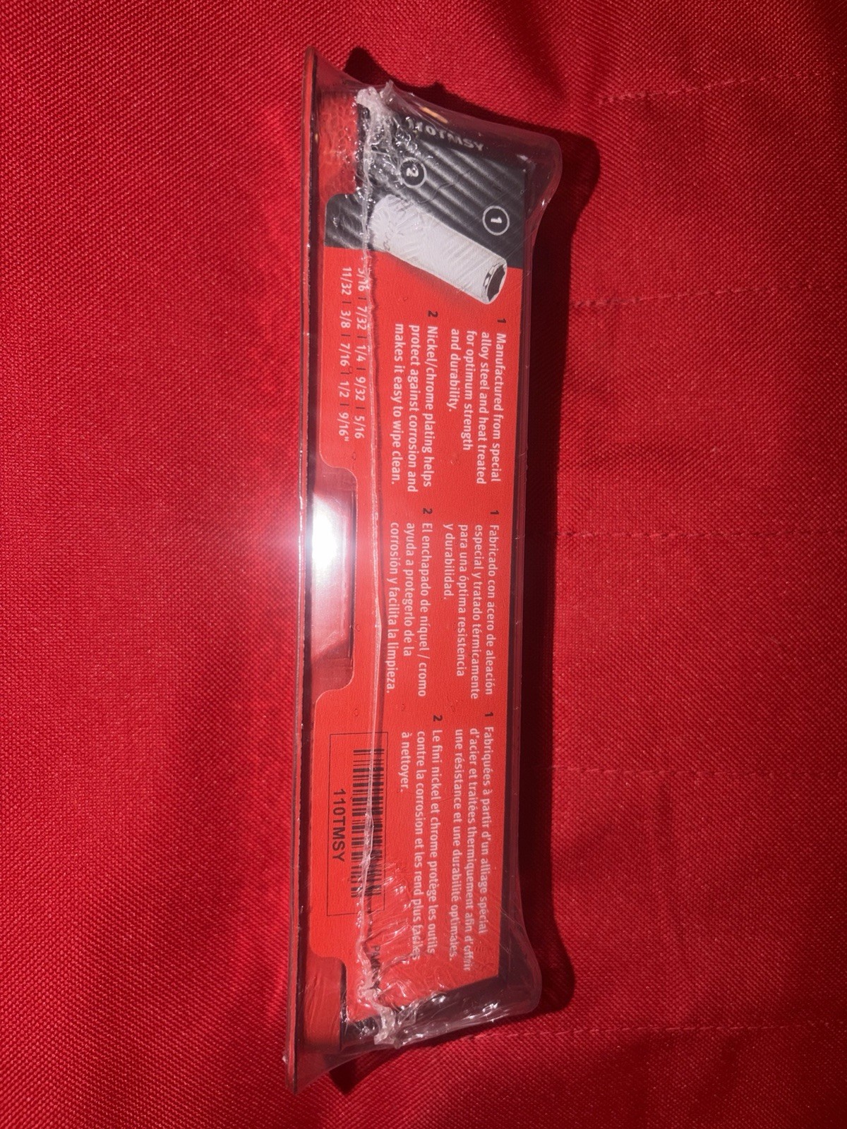 Snap On 110TMSY 10 Pc 1/4 Drive Point SAE Semi Deep Socket Set 3/16–9 1/6