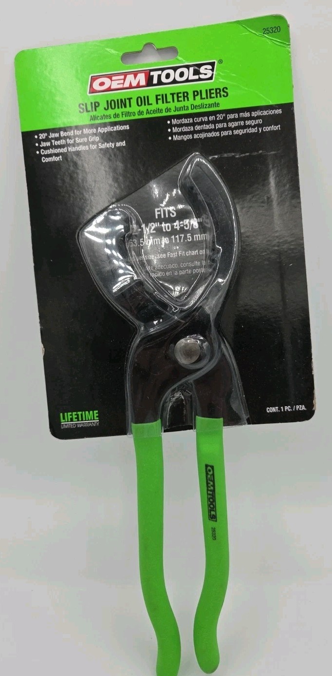 OEM TOOLS 25320 Slip Joint Oil Filter Pliers NEW