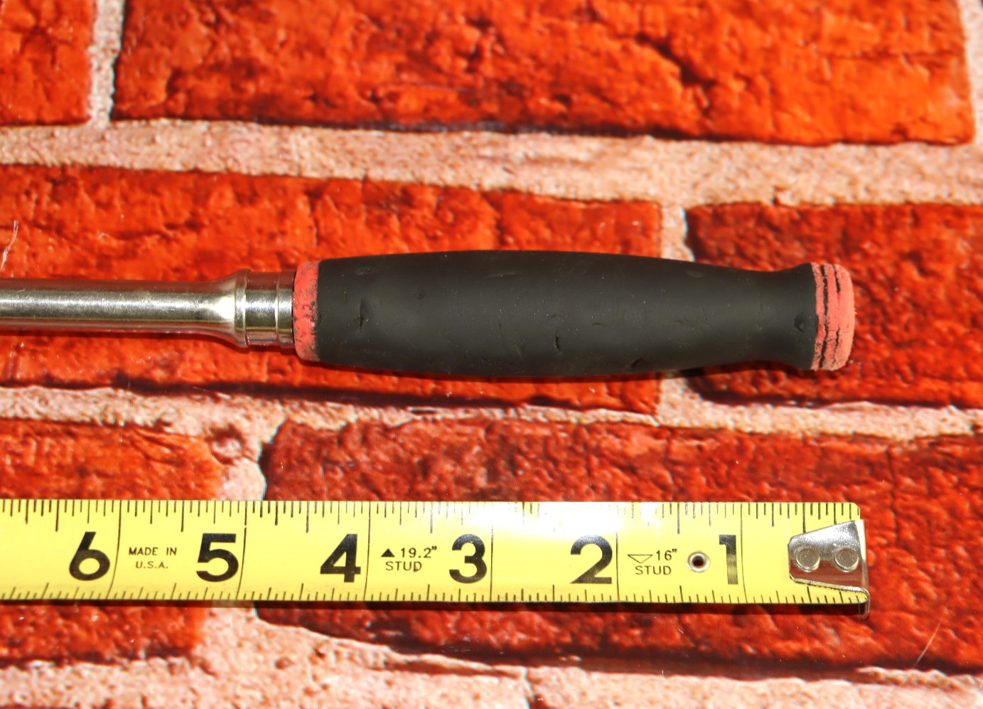 Snap-on Tools USA 3/8″ Drive RED Soft Grip LONG Fixed Head Ratchet FHL80