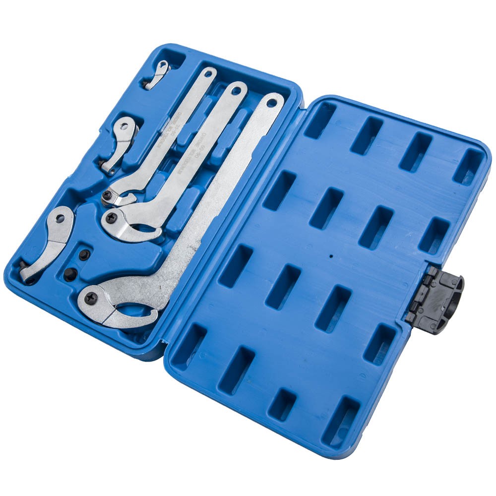 Adjustable Hook & Pin Spanner Wrench Tool Set Locking Nut Wrench 35-120mm New