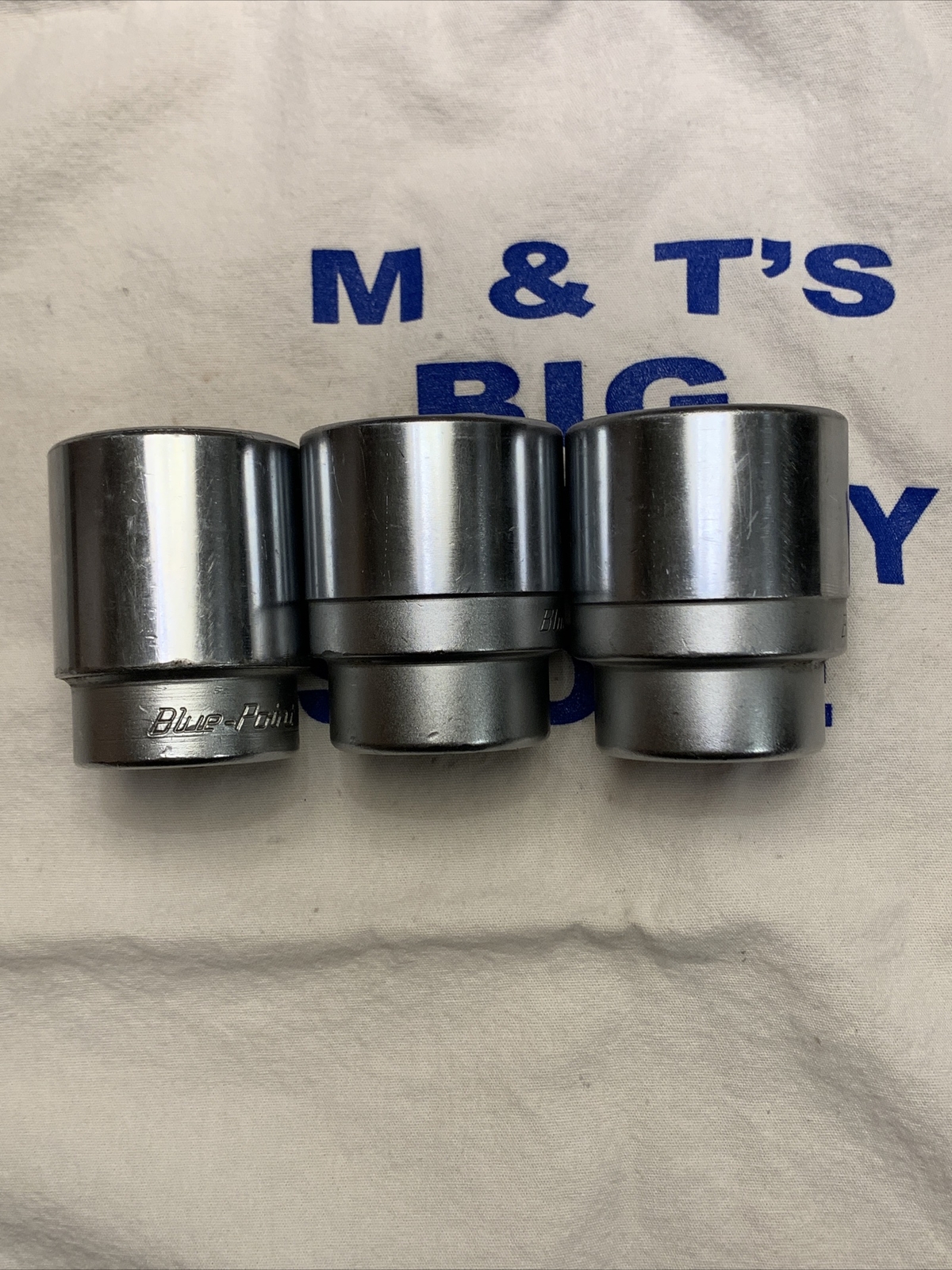Blue-Point 3/4″ Drive 12pt 3pc SAE Shallow Chrome Socket Set U422, U442, U462
