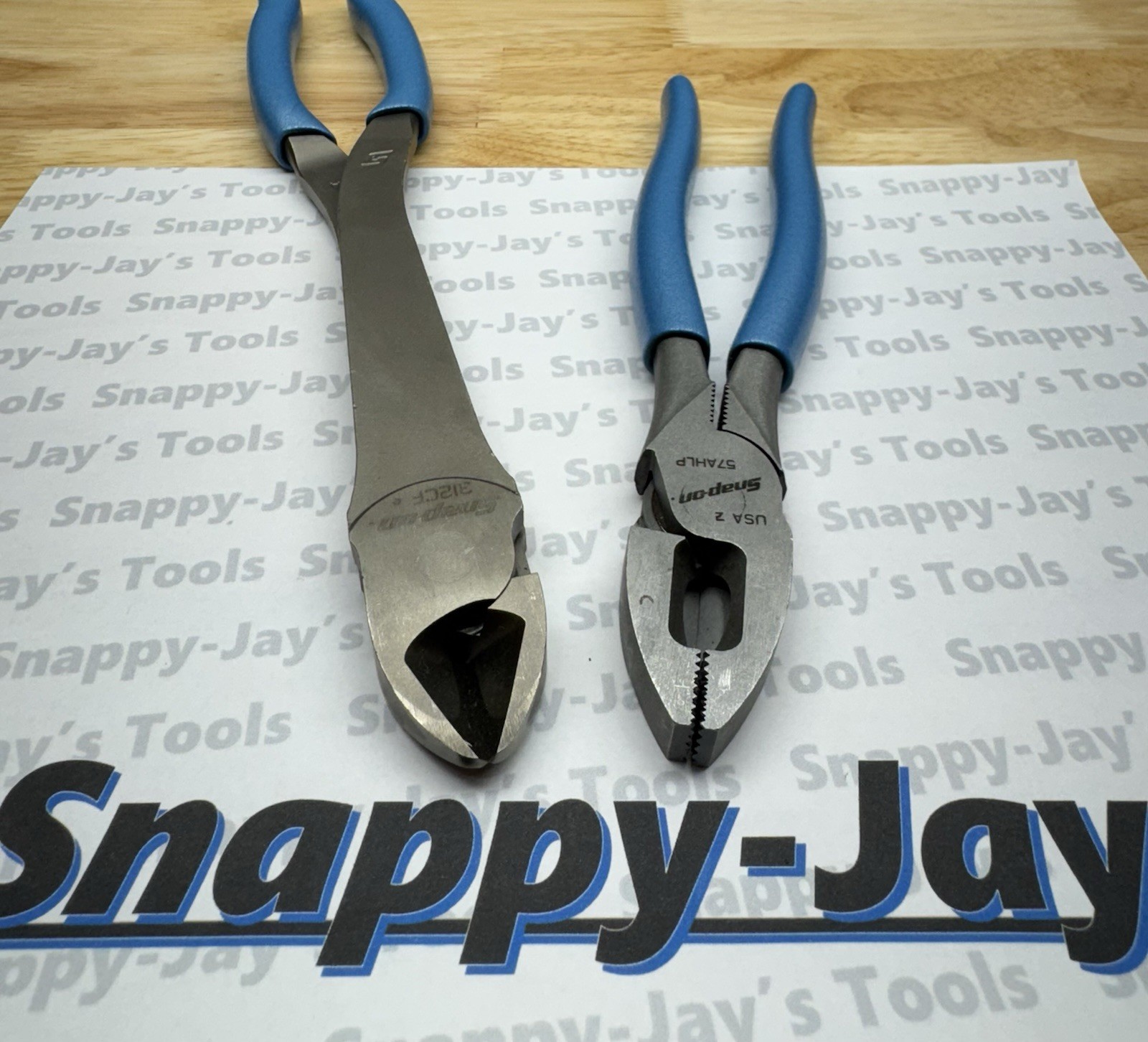 Snap-on Tools USA NEW 2pc Plier/Cutter Lot Set RARE GRIPS 312CF & 57AHLP
