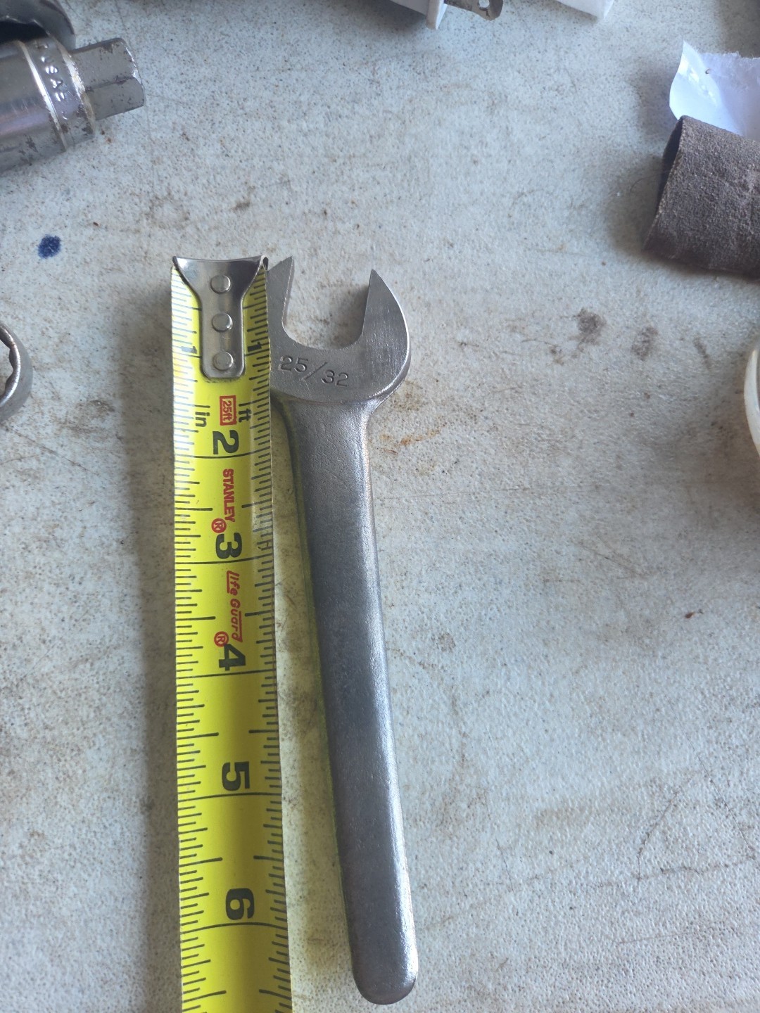 VINTAGE #4 HERBRAND OPEN END WRENCH 25/32″ – GREAT SHAPE SPUD 7″