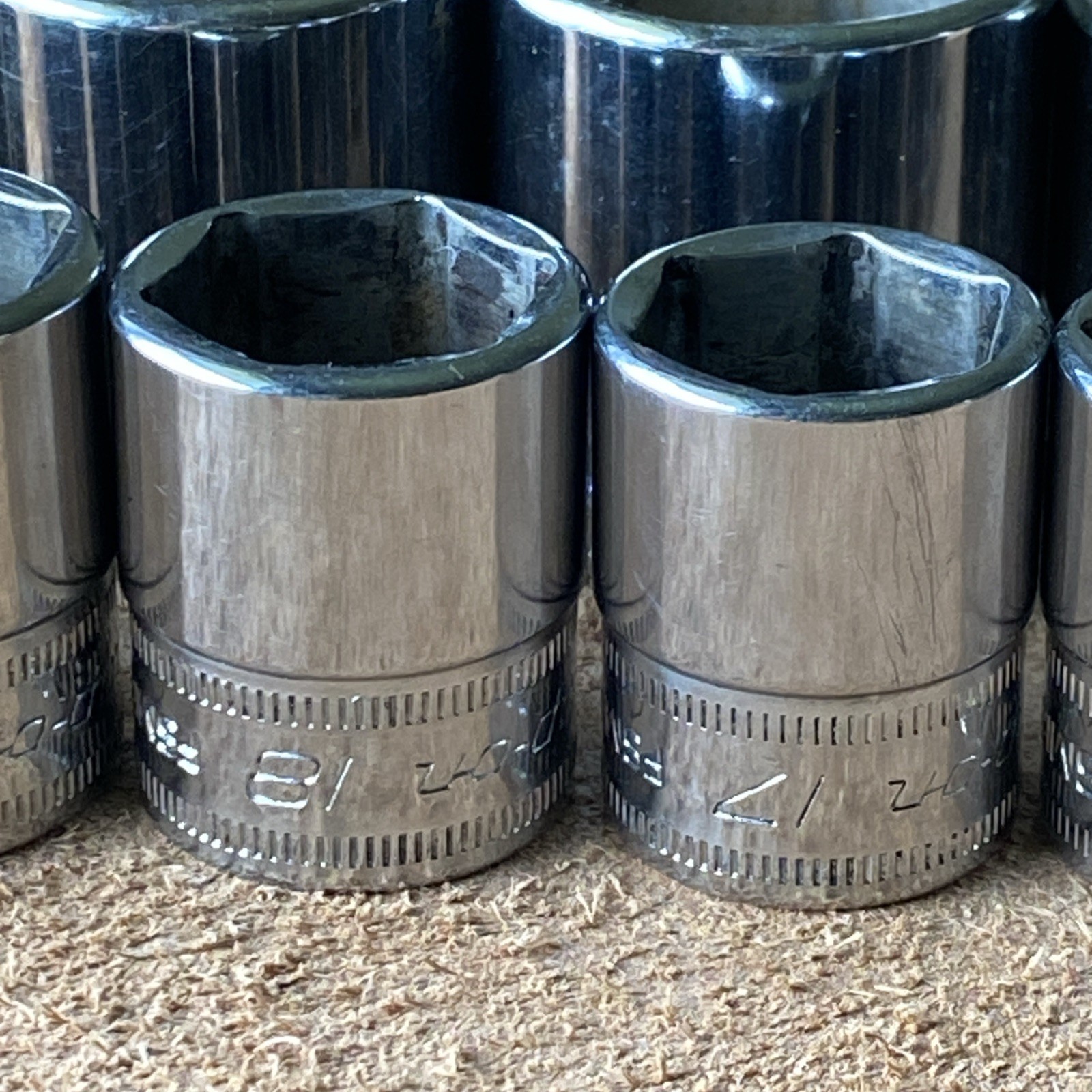 Snap-on 22Pc Metric 3/8 Drive Shallow FSM Socket Set 5.5mm-26mm 6Pt Minty