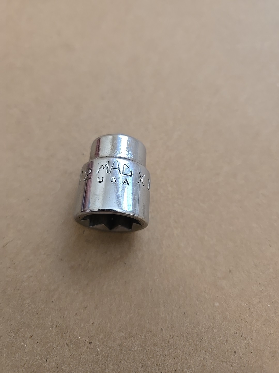 Mac Tools 3/8″ Drive 1/2″ 8PT SAE Double Square Chrome Socket USA X168
