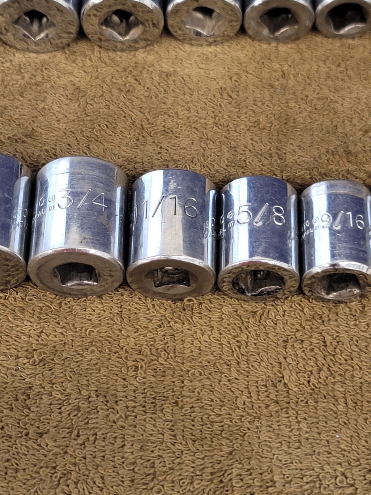 16 Proto Socket Deep Well Standard 5028H 3/8″ Drive Sae 7/8 9/16 Tool Set USA