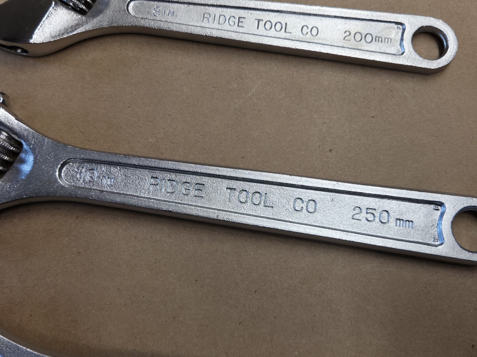 NOS USA Ridge Tool Co Ridgid 3 Pc Adjustable Wrench Set 8″ 10″ 12″ 708 710 712