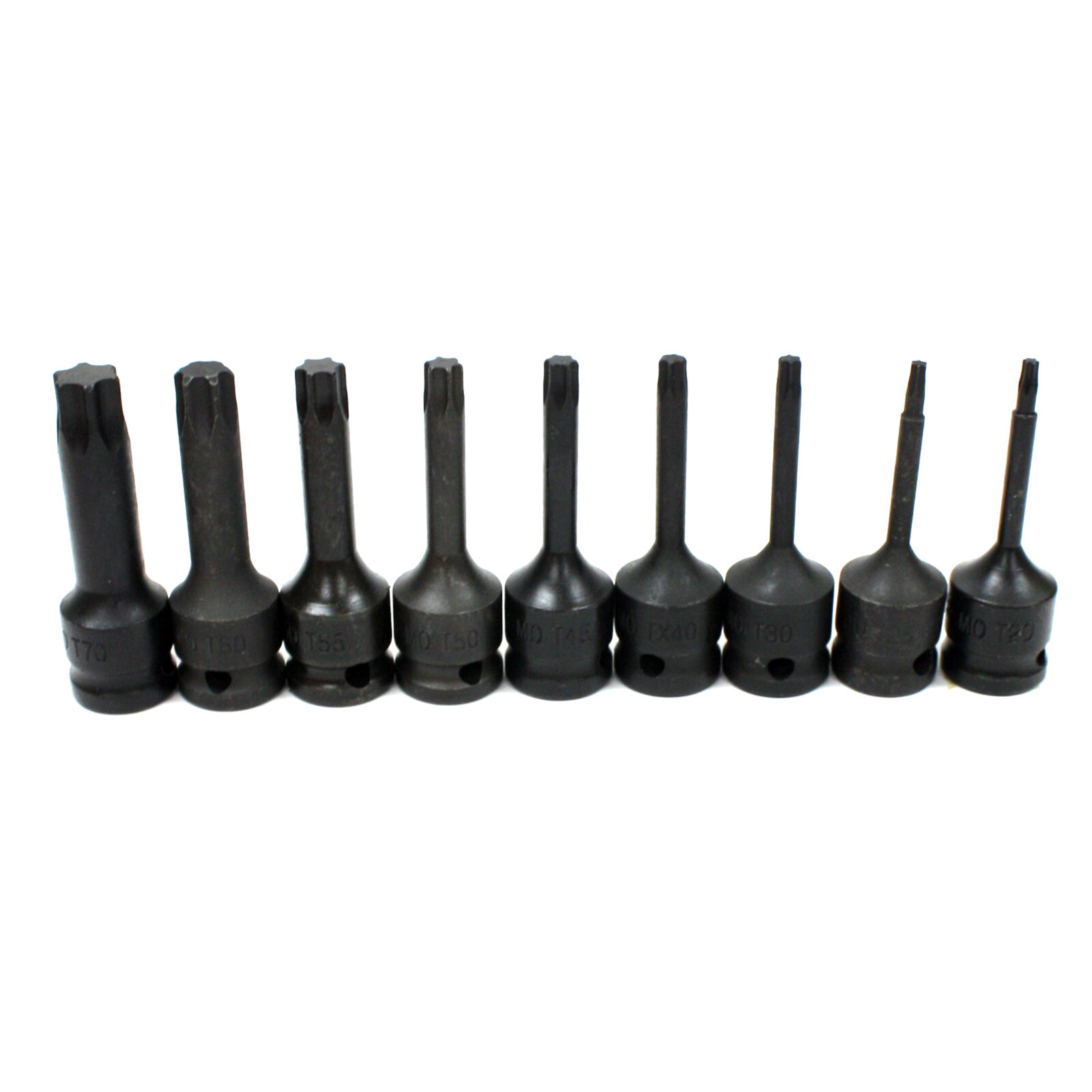 9 pcs 1/2″ Impact Bit Socket Set T-Star T20 T70 T60 T55 T50 T45 TX40 T30 T25 T2