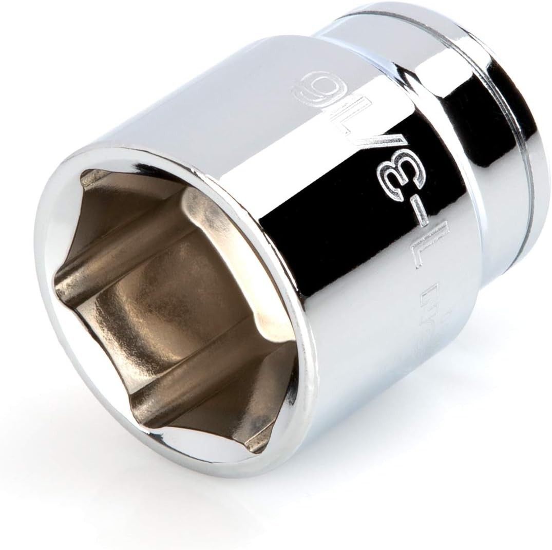 Tekton 1/2 Inch Drive x 1-3/16 Inch Chrome-Plated 6-Point Socket | Alloy Steel