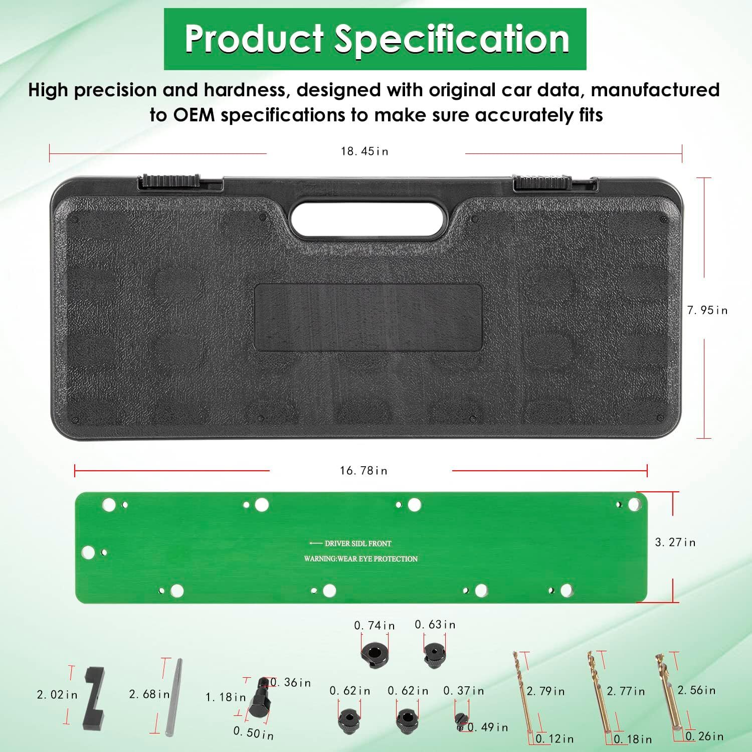 71500 for Dodge 5.7L Hemi Motor Broken Exhaust Manifold Bolt Stud Drill Template