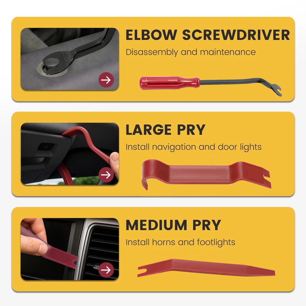 Car Trim Removal Tool Kit Set Door Panel Fastener Auto Dashboard Plastic Tools