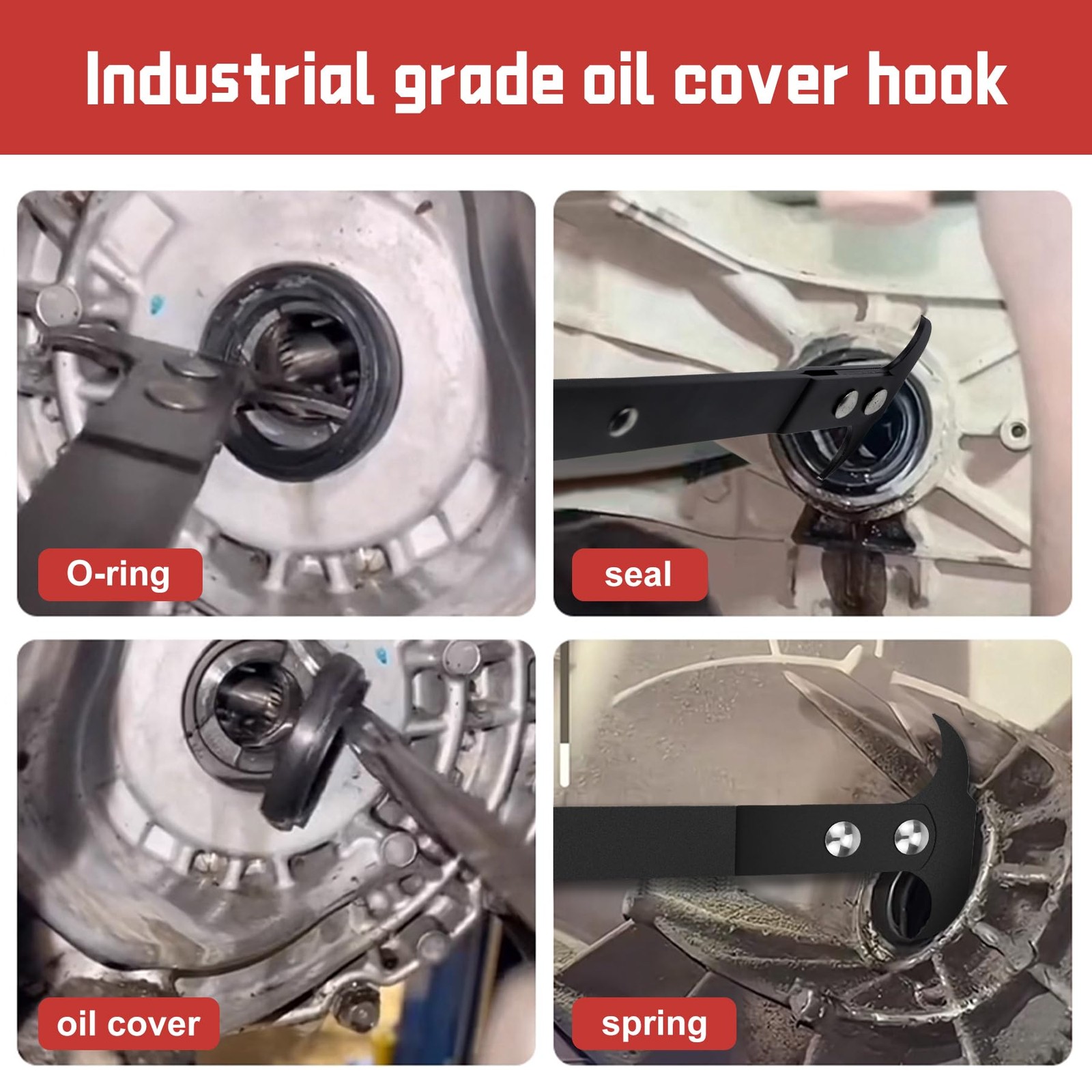 Bestong Universal Seal Puller Tool, Dual Hook Oil & Grease Remover