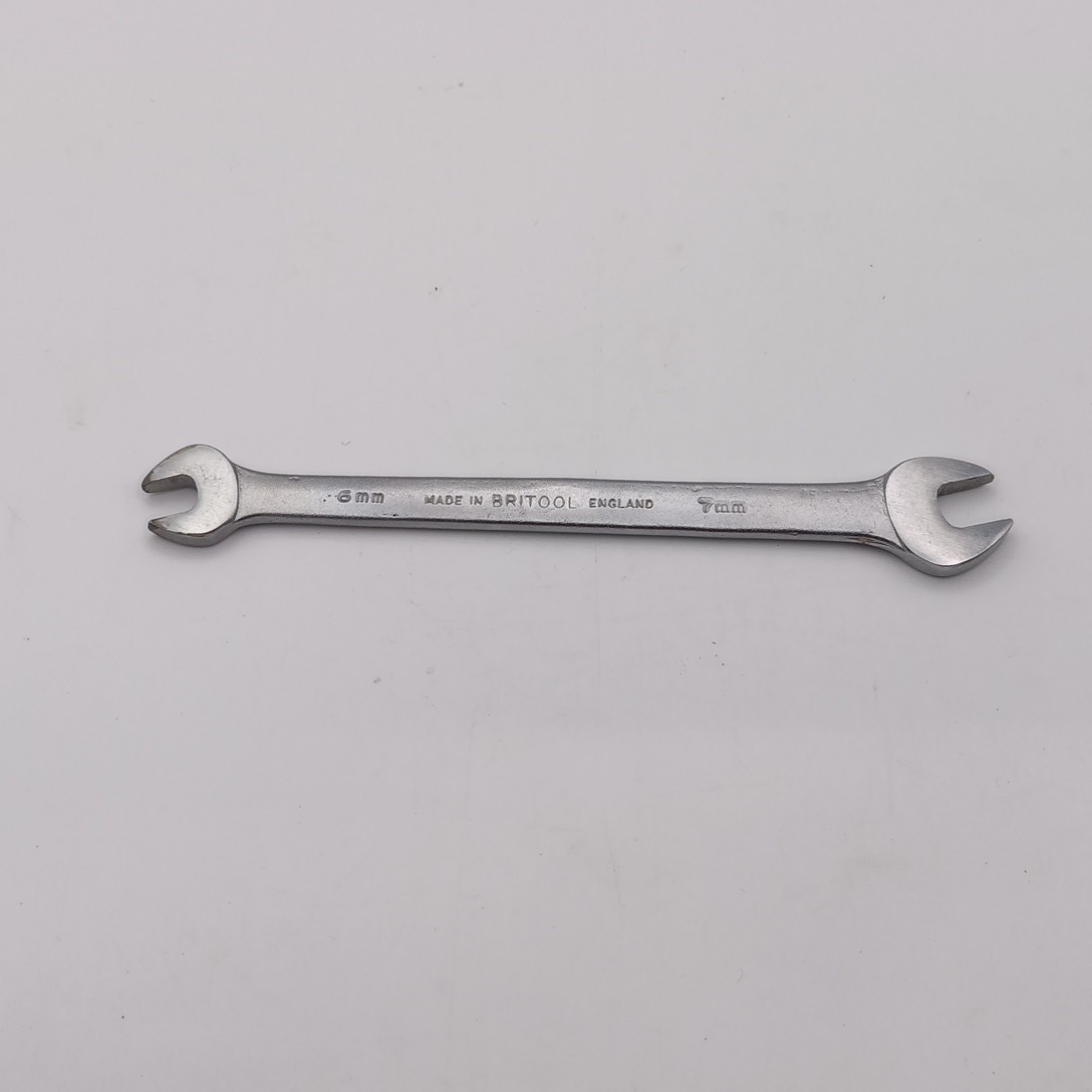 BRITOOL 2JM67 open End spanner 6 X 7mm made in England Exelent Used