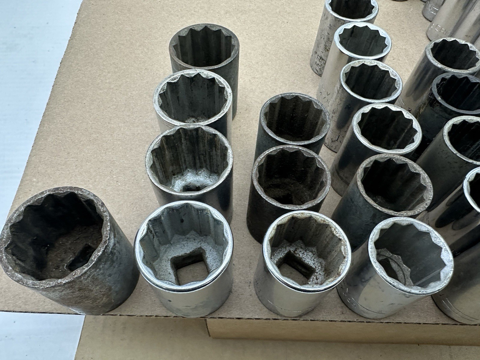 *54PCS* Vintage Craftsman 1/2” Dr Socket Set LOT -V- Series 12pc 12 Pt SAE USA
