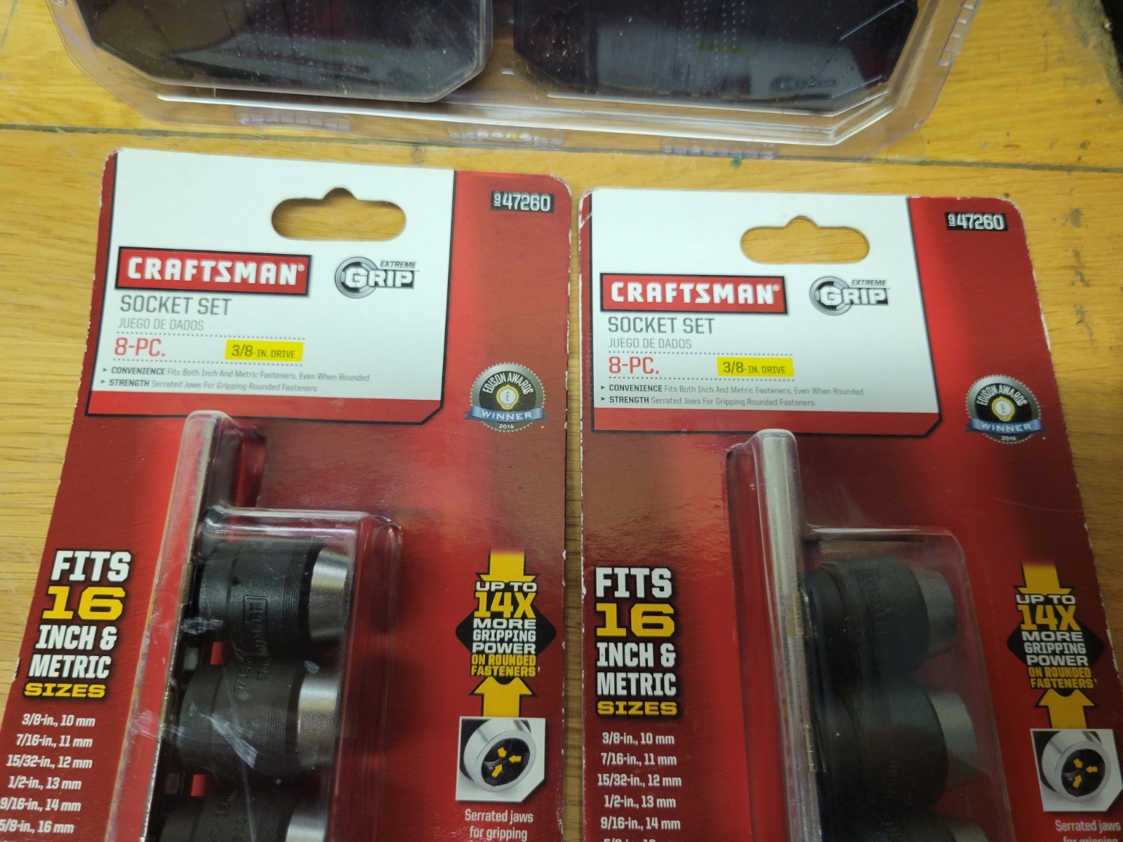 Sears Craftsman Extreme Grip 8pc Socket Set 47260 NOS SAE & Metric Sizes, 2 SETS