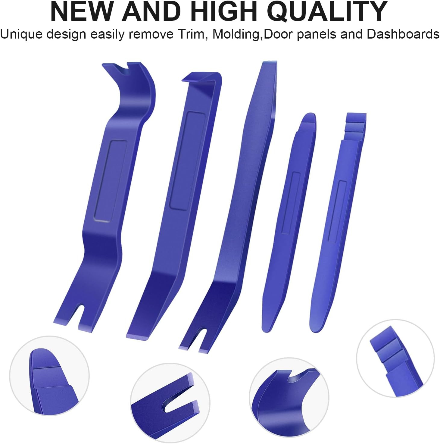 Plastic Trim Removal Pry Tool Set for Car Radio Panel Door Dash Clip Fasteners