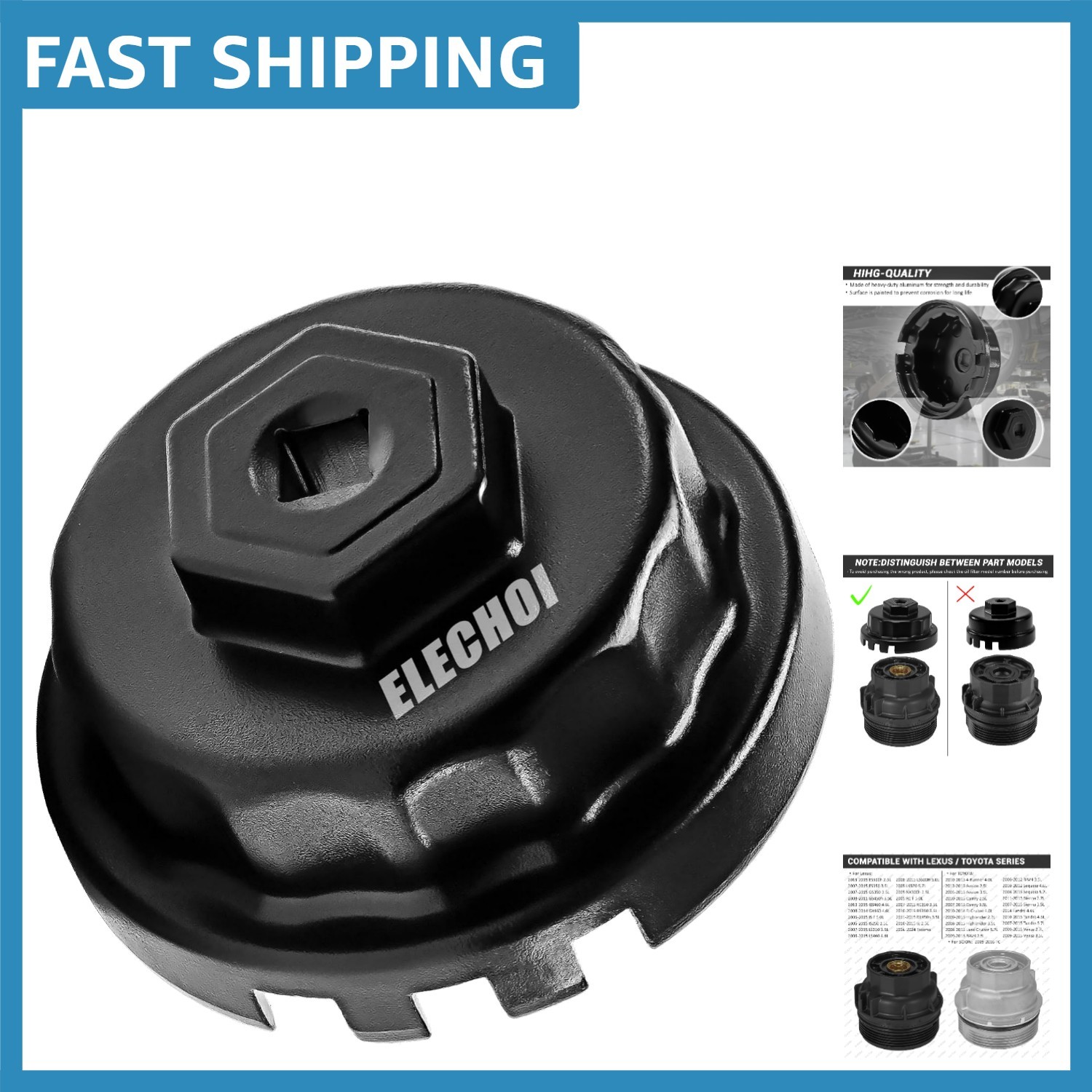 64mm Oil Filter Wrench Tool – Durable Heavy-Duty Design for Toyota & Lexus