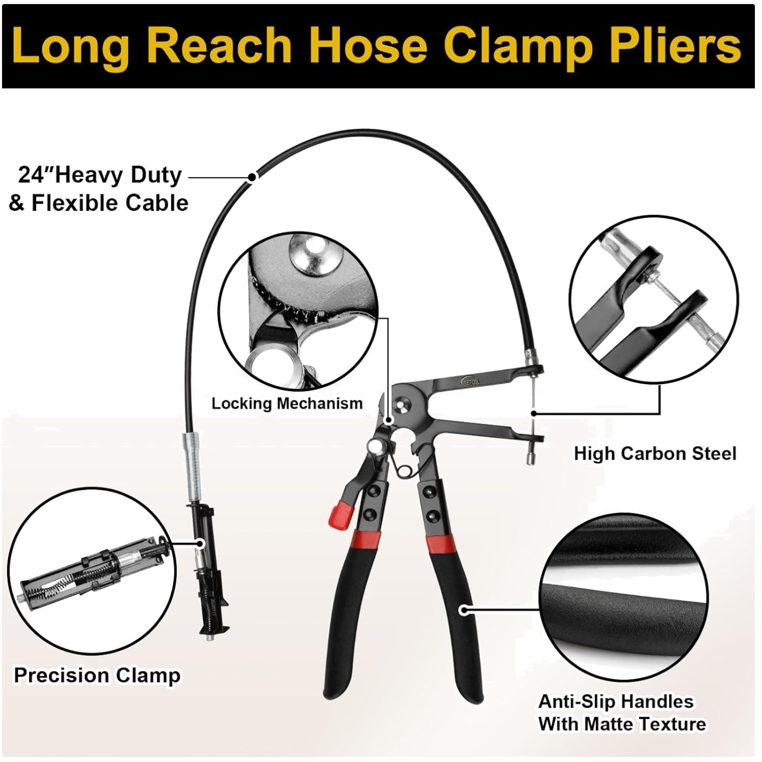 9pc Hose Clamp Pliers Set for Automotive Repair