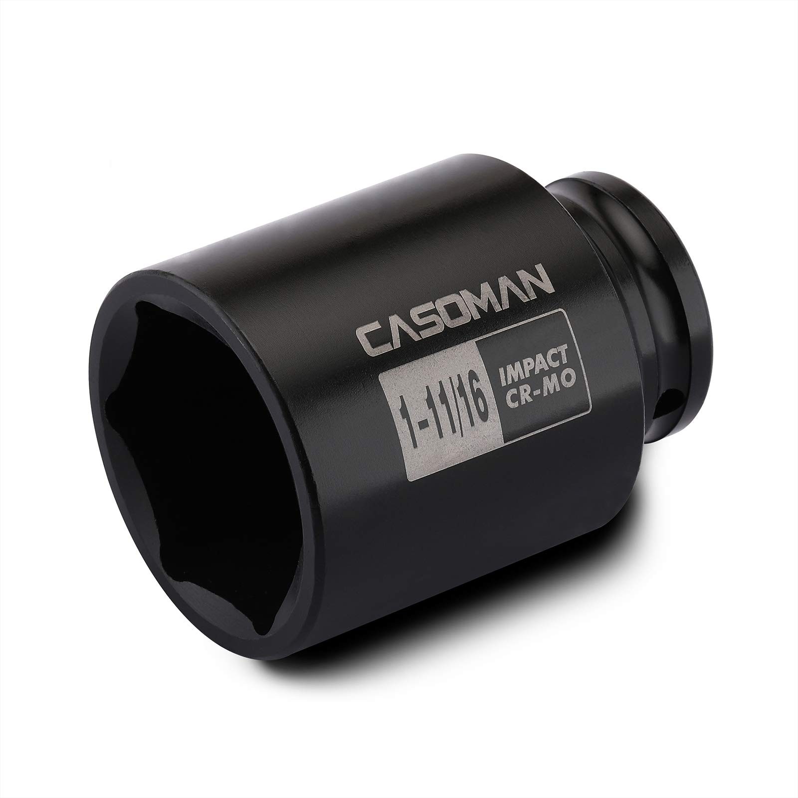 6-Point 1/2-Inch Drive Deep Impact Socket- 1-11/16″ (SAE), CR-MO, 1/2-inch Drive