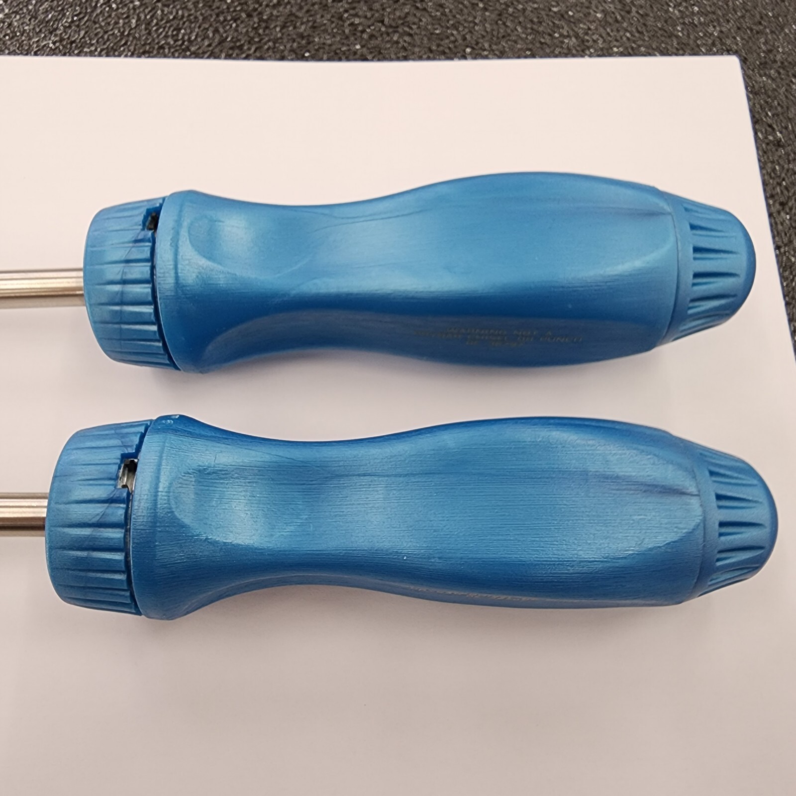 Snap-on Tools NEW 2pc PEARL BLUE Ratcheting Screwdriver Set SSDMR4BPB SSDMR8APB