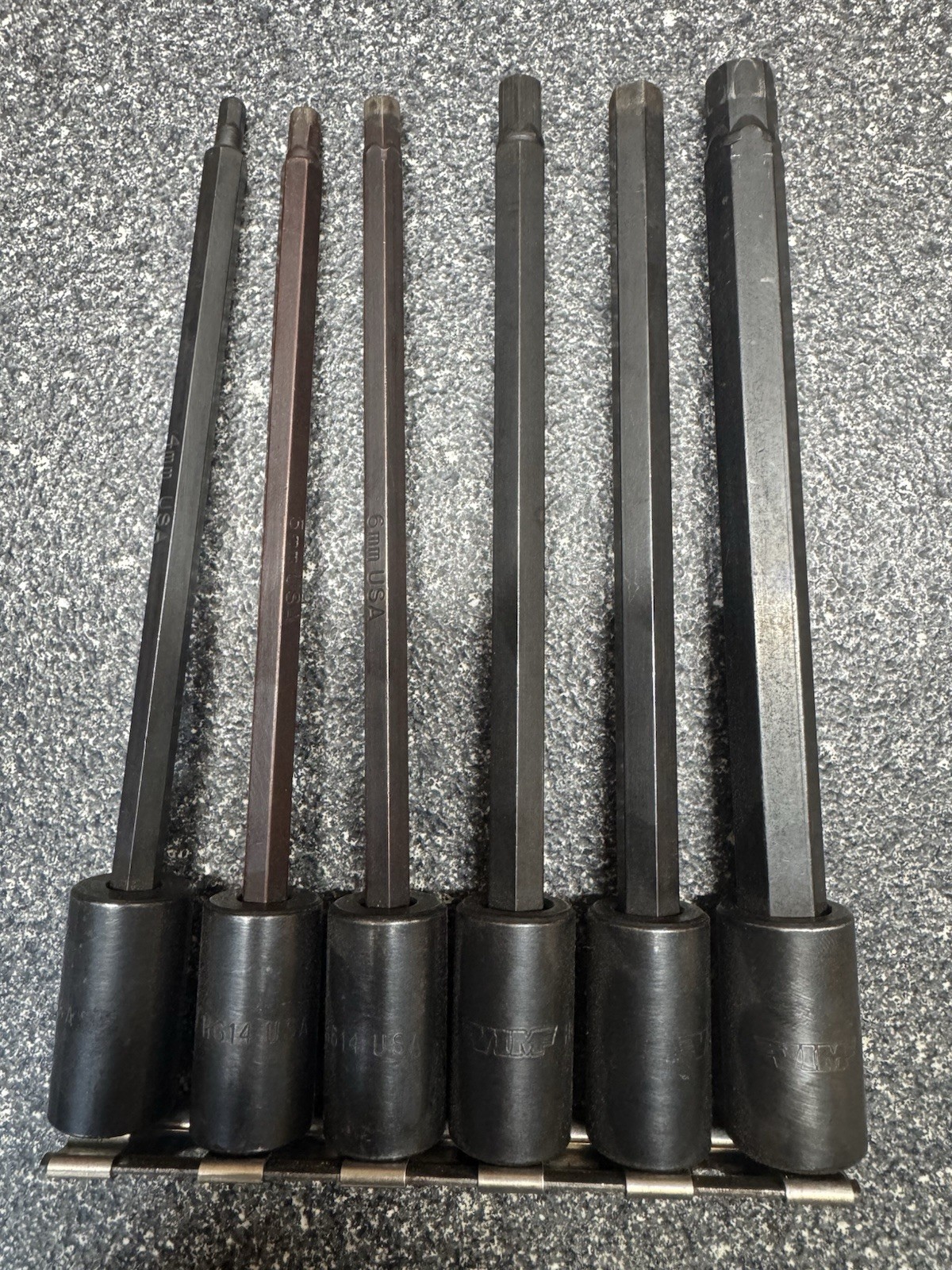 VIM VBL1638 HEX DRIVER METRIC 4MM TO 10MM 6PCS 3/8″ Dr 6 INCH LONG USA IMPACT