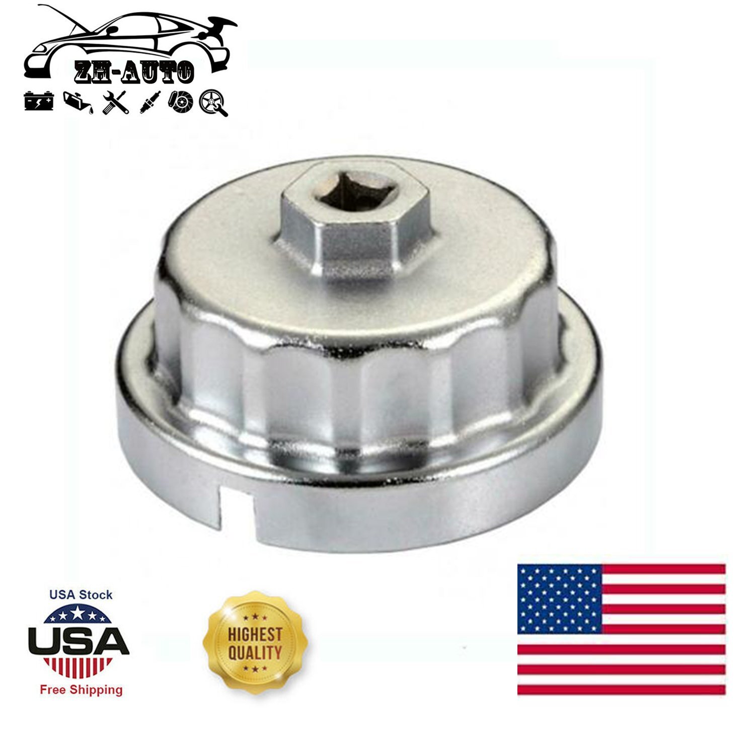 64mm Cap Oil Filter Wrench Housing for Toyota Lexus 2.5L-5.7L Engines Fast Ship