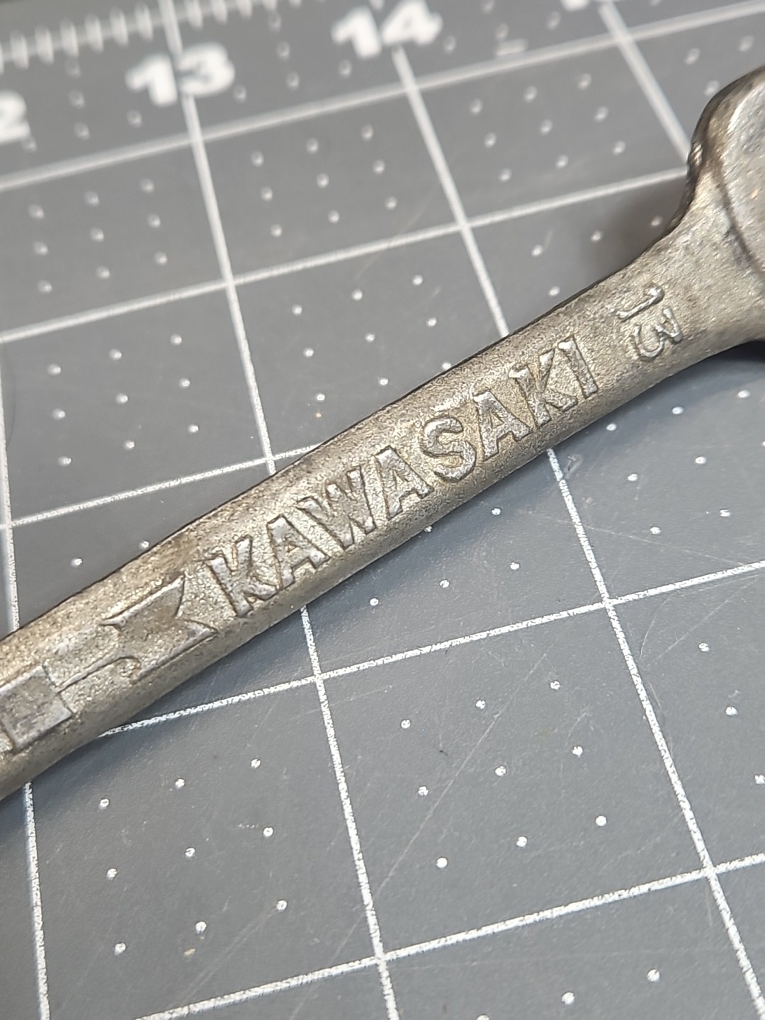 Vintage KAWASAKI Motorcycle MITO-3 Tool Open End Wrench 12mm / 13mm Metric Ht2