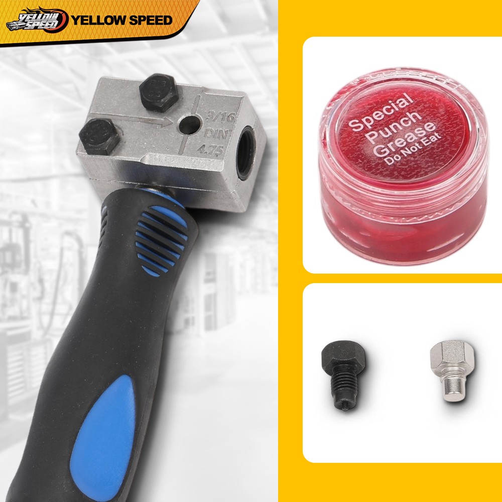 Universal Handheld Car Brake Line Flaring Tool Kit 3/16» Single Flare W/Storage