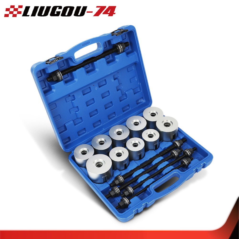 Universal Press & Pull Sleeve Kit Bush Bearing Removal Insertion Tool Kit 27 PCS