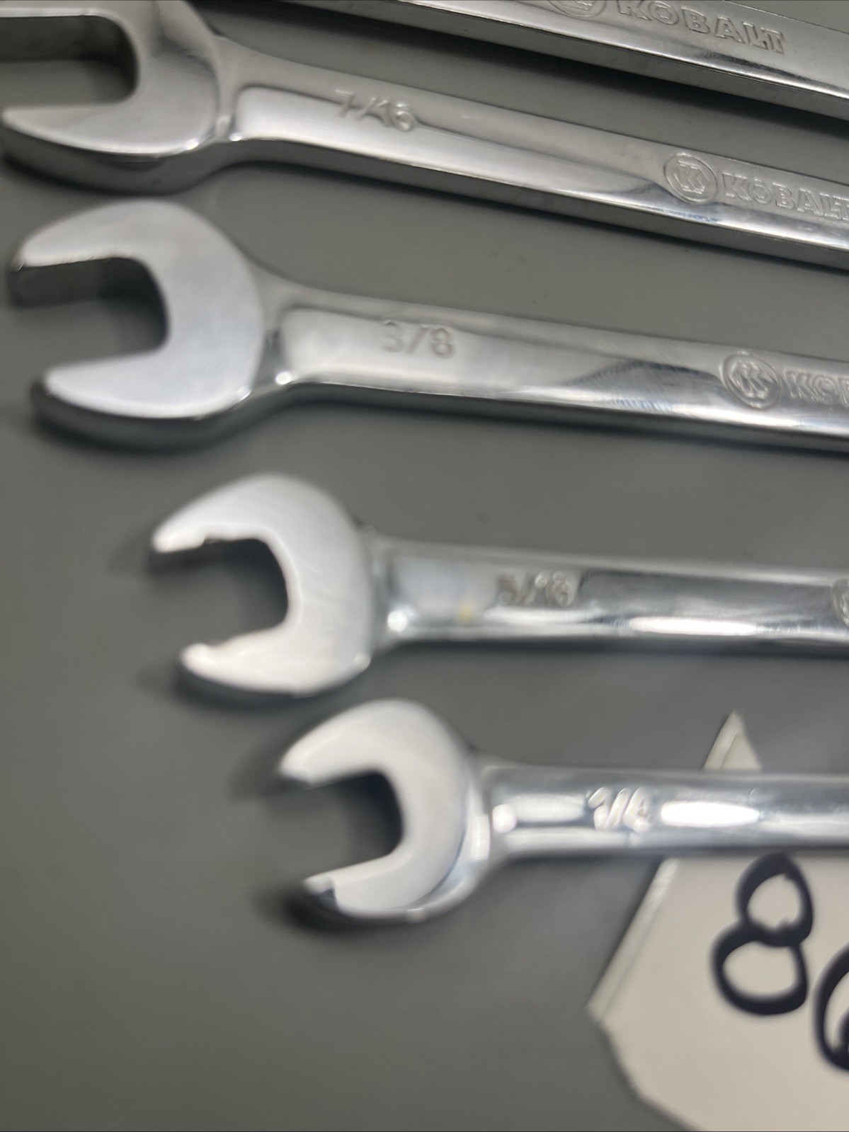 Vintage Kobalt Combo Wrench Set Of 6 SAE 1/4,5/16,3/8,7/16,5/8,3/4”