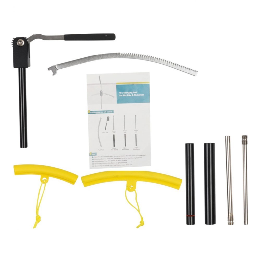 Tire Changing Tool Kit for Motocross Dirt Bikes with Multiple Axle Sizes