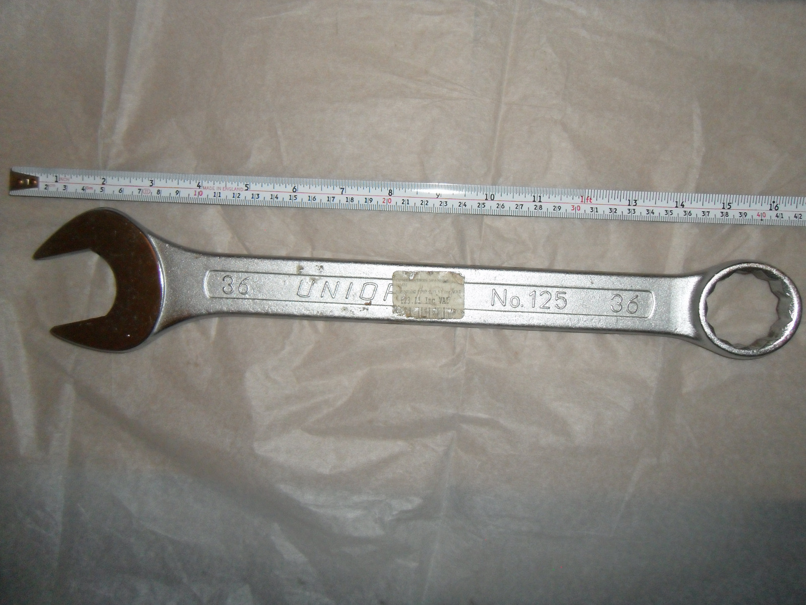 UNIOR No.125 COMBINATION SPANNER SIZE; 36