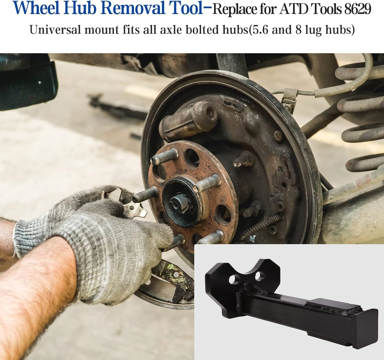8629 Wheel Bearing Hub Removal Tool for ATD Tools 5, 6, 8 Lug Hubs Buster Puller