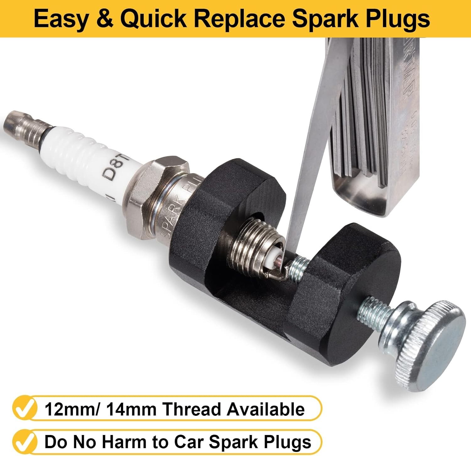 Spark Plug Gap Tool, 2Pcs Spark Plug Gapping Tool, High Precise Spark Gap Adjust