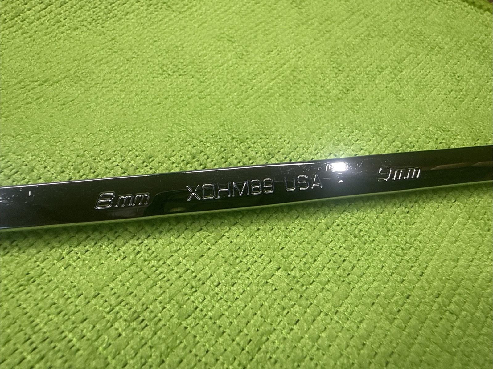 Snap-On XDHM89 Metric High Performance 15° Offset Box End Wrench 8mm x 9mm