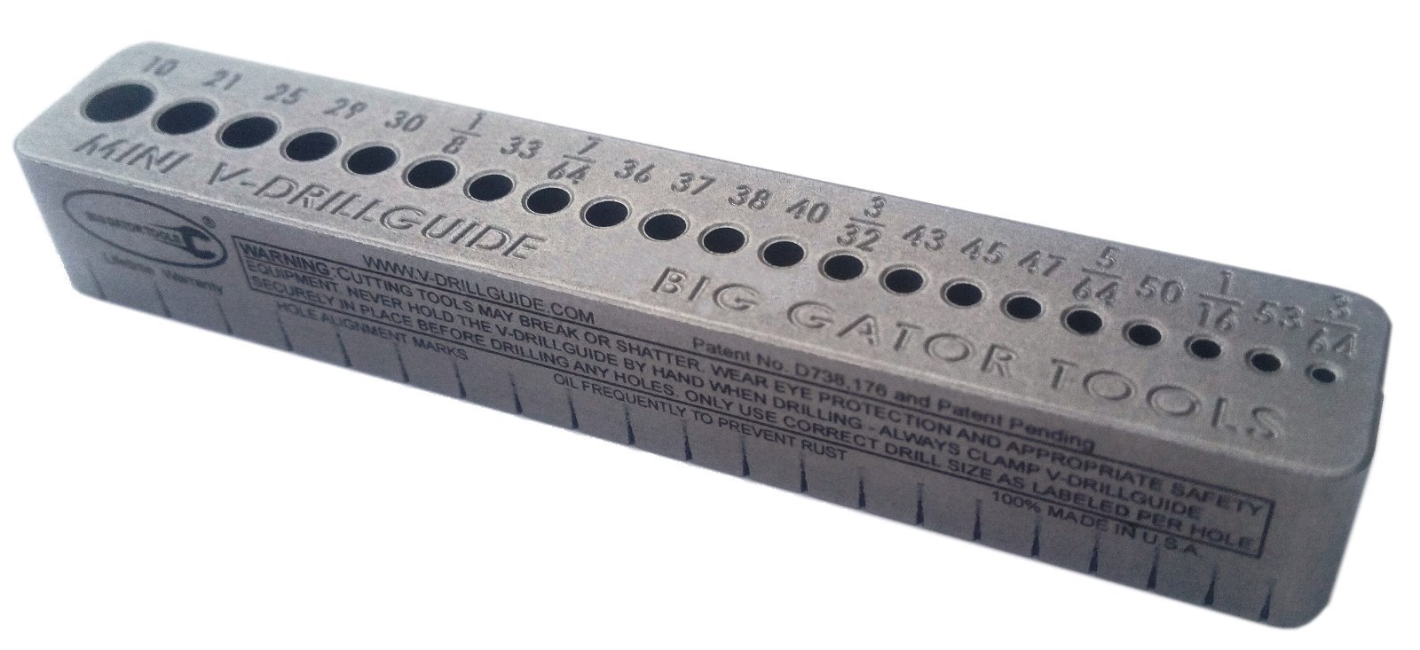 Drill Bit Guide – 21 holes – MINI V-DrillGuide – Drilling Accessory – SDGMINI