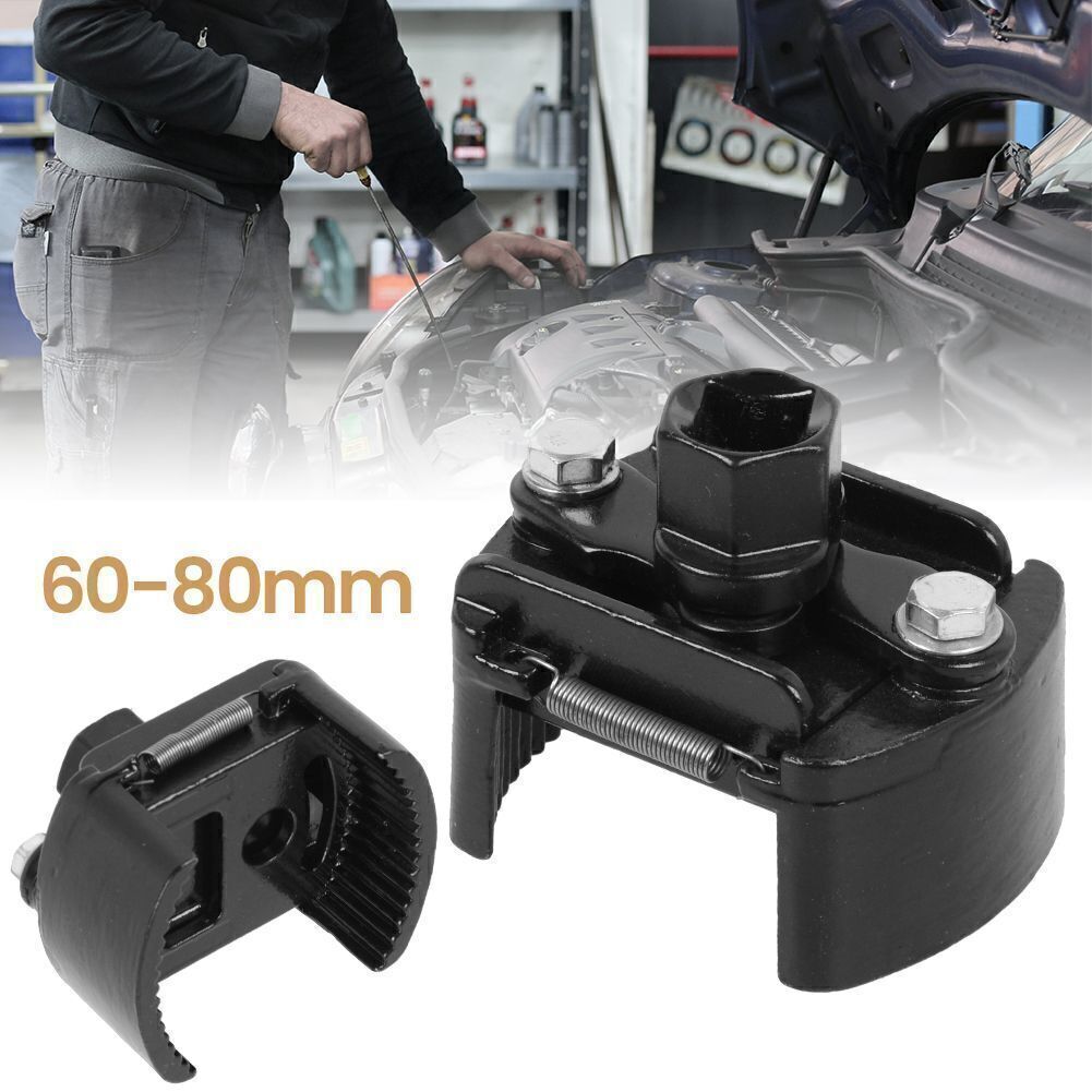 Oil Filter Wrench 2-3/8 to 3-1/8 inch 60mm-80mm Universal Removal Tool 1/2»
