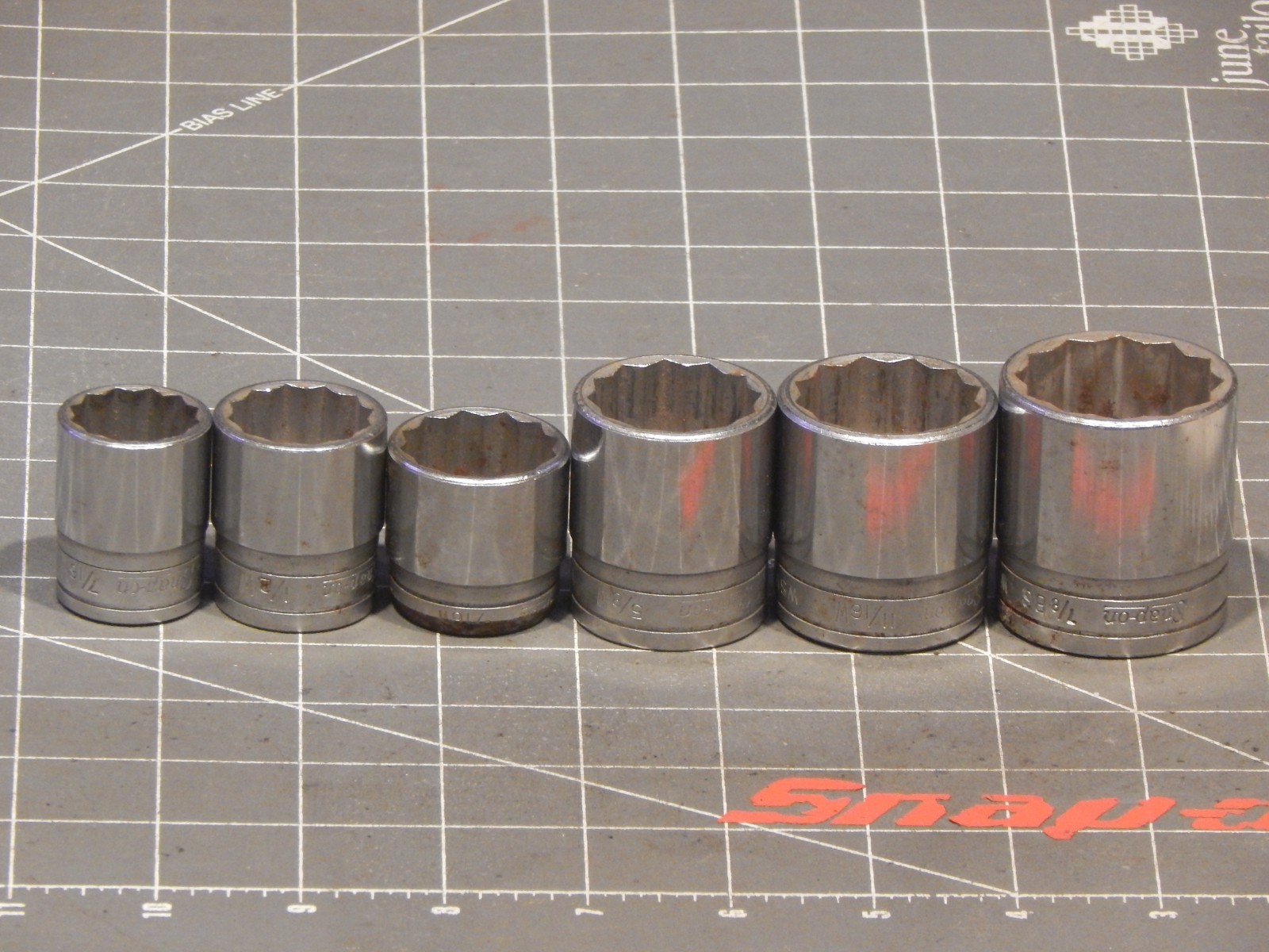 Snap On 6Pc British Standard Whitworth 1/2″ Drive Socket Set 7/16W 7/8BS WSW108