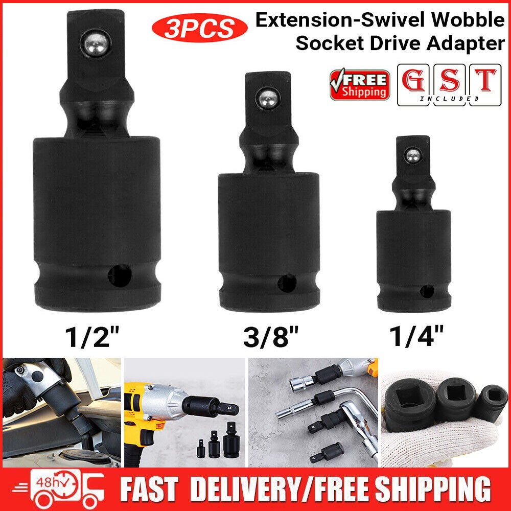 Universal Impact Socket JOINT 3/8″ 1/2″ 1/4″Drive Wobble Swivel Extension US