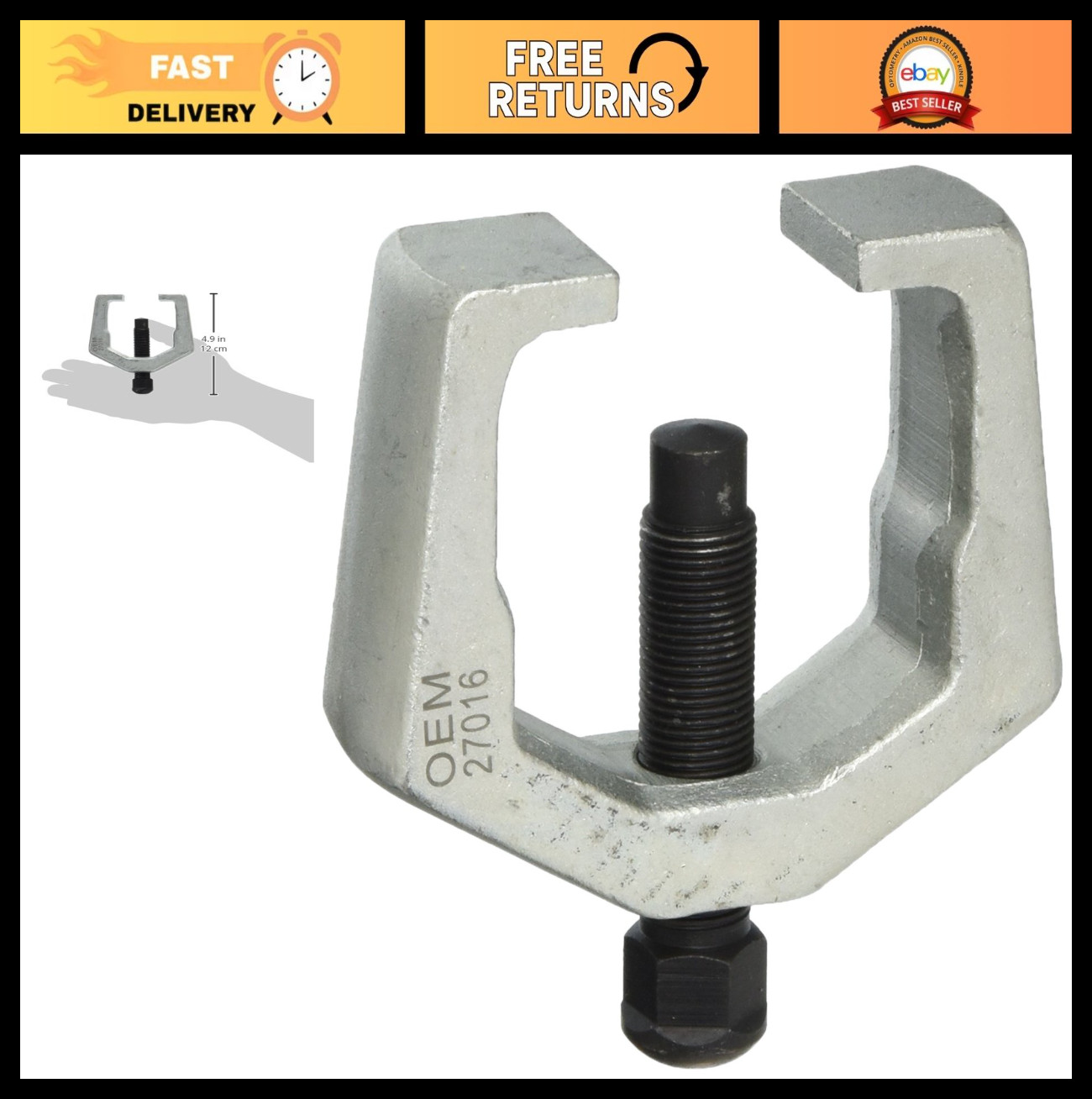 Heavy Duty Pitman Arm Puller Tool – Steering Removal, Heat Treated Steel, 1-3/16
