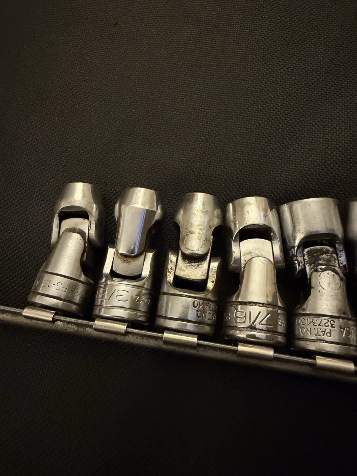 Snap On 8 Piece 3/8” Chrome Universal Socket Set 5/16 – 3/4 – FS