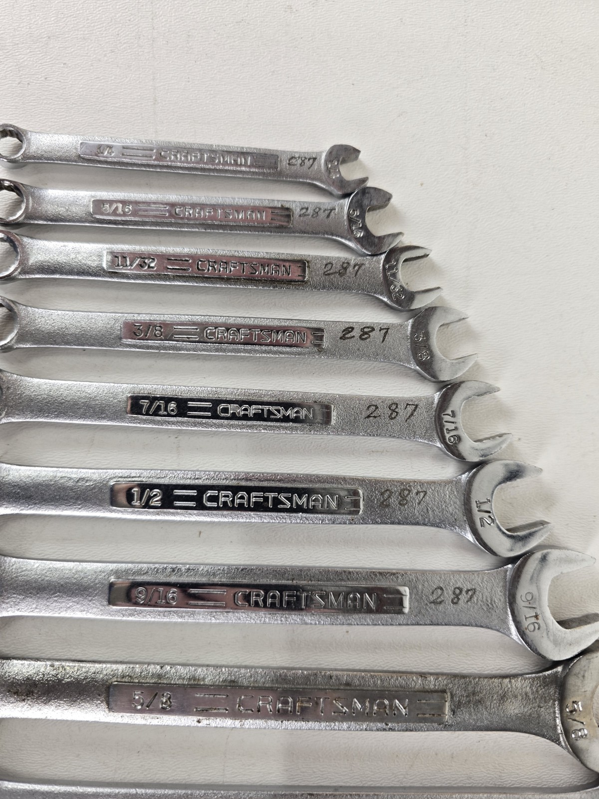 CRAFTSMAN 12PT SAE Combination Wrench Set 1/4″ to 1″ -V- & -VV- 14 pieces USA