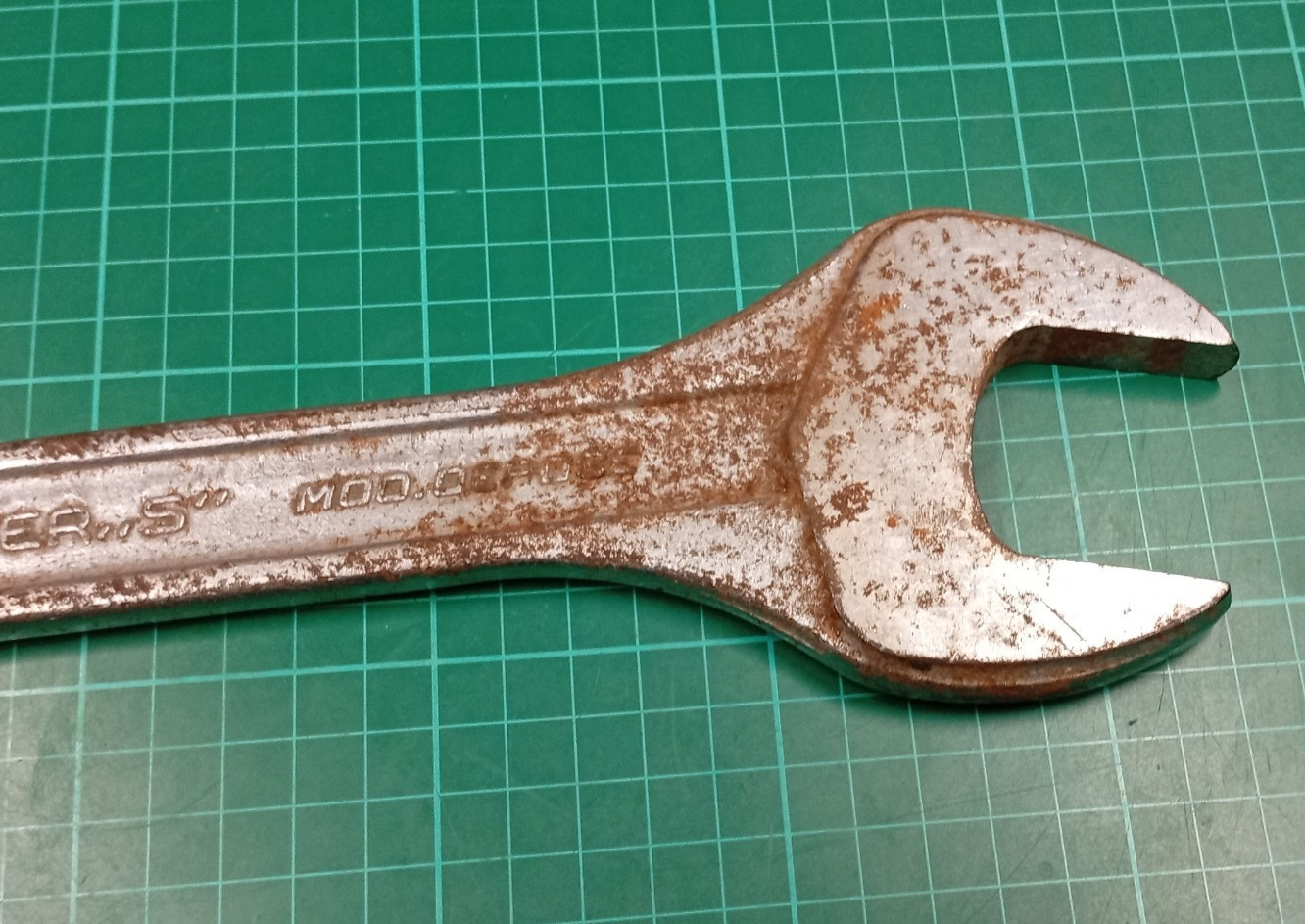 Vintage Facom No44, 38mm x 42mm Vanachrome, Open Ended Spanner, Made In France