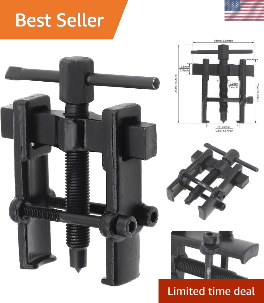 Versatile 2 Inch Adjustable Bearing Gear Puller – Sturdy Heat-Treated Design