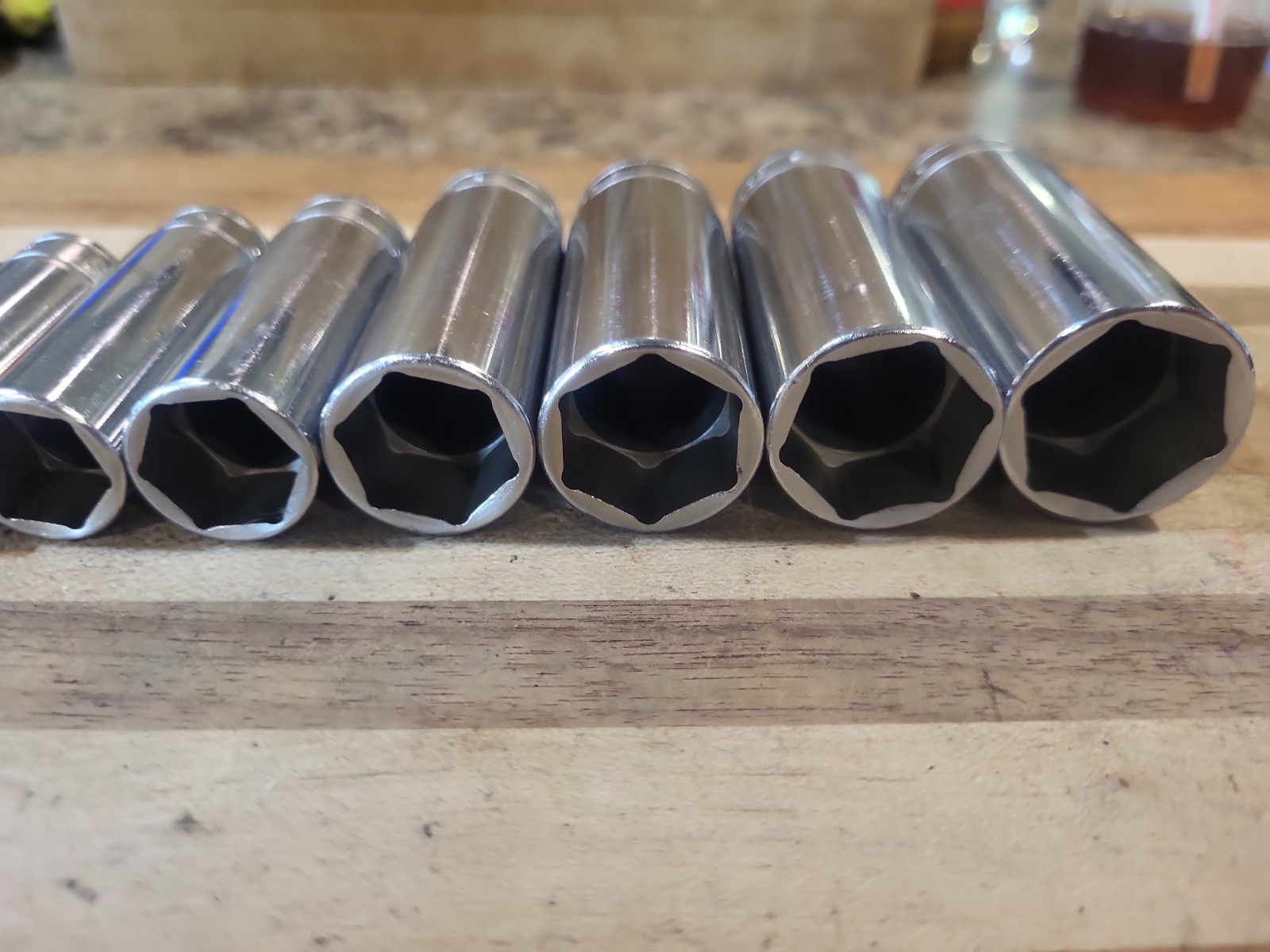 Snap-On 11 Pc. 3/8″ Dr. 6 Pt. SAE Deep Socket Set 211SFS. VGUC 🔥 🇺🇸
